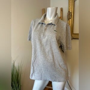 Lacoste Live Marled Grey Polo Alligator Shirt Size 8=Medium